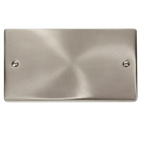 electrical box cover plate chrome|Polished Chrome 2 Gang Blank Wall Plate .